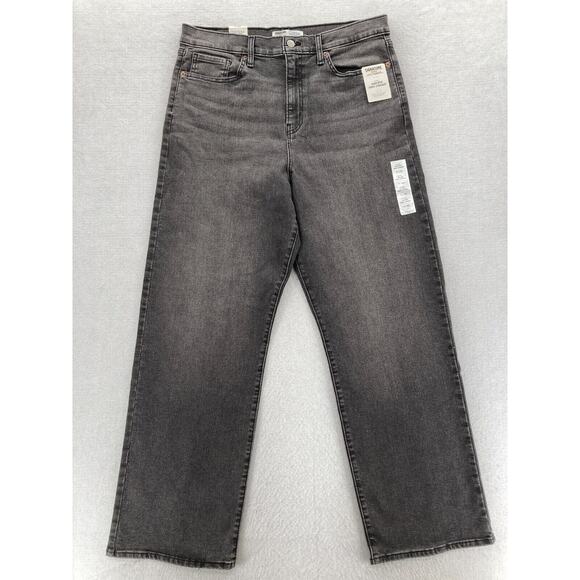 Signature Levi Strauss Gold Jeans Women's 14 Heritage Loose Straight Black Denim - Picture 1 of 14